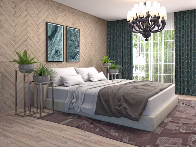 Luxury Upholstered Headboard & Closet