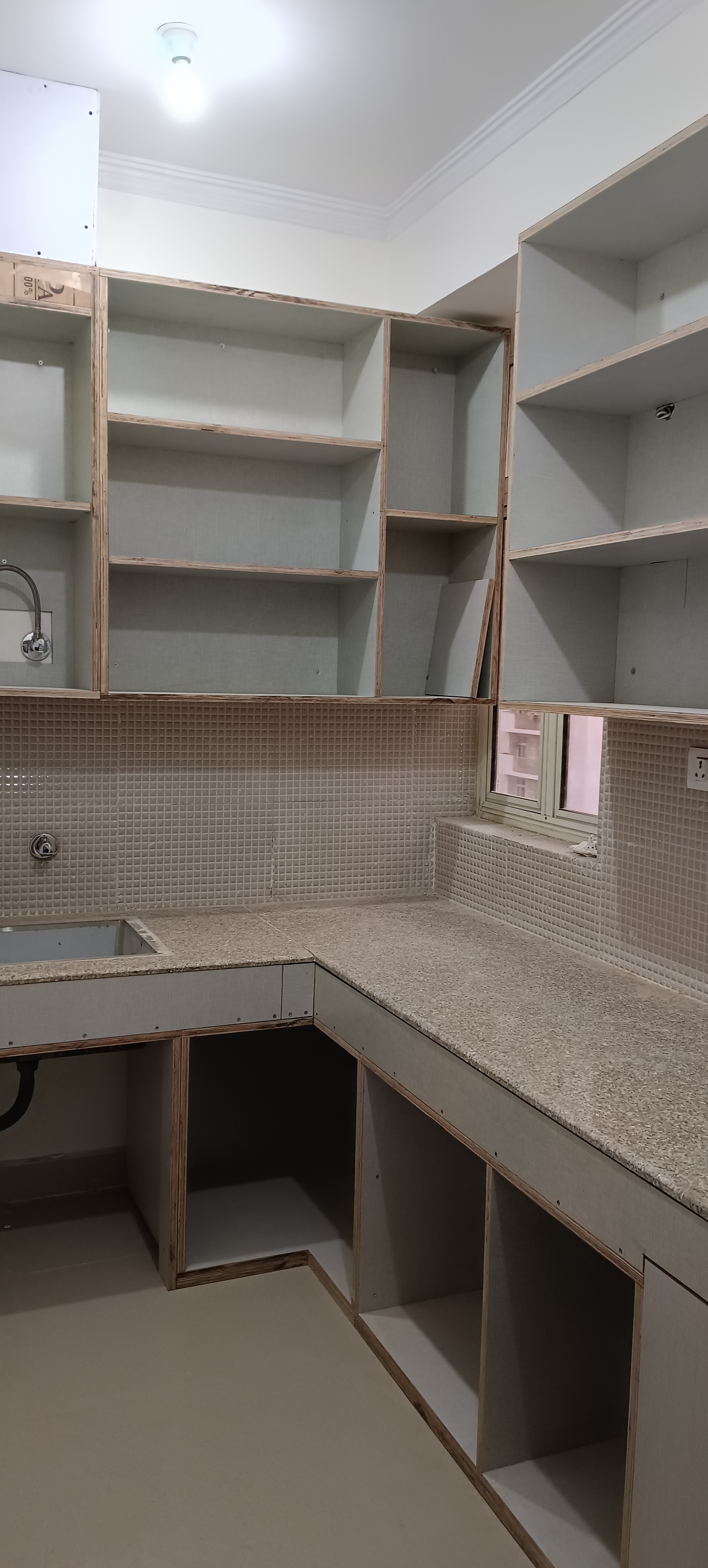 High-Gloss Kitchen Cabinet Work