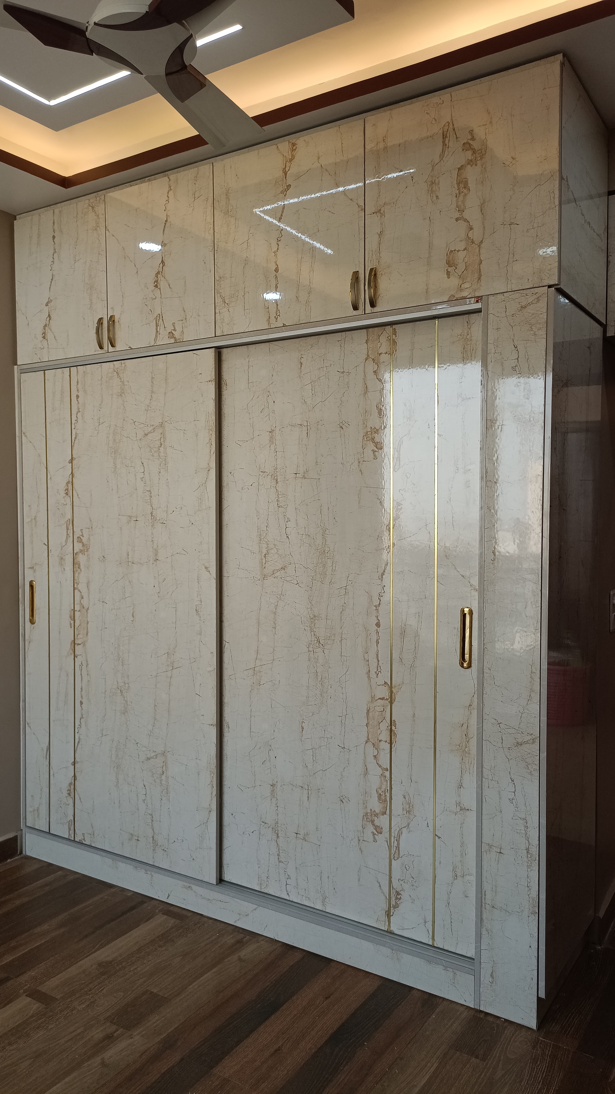 Sliding Wardrobe with Italian Marble Finish