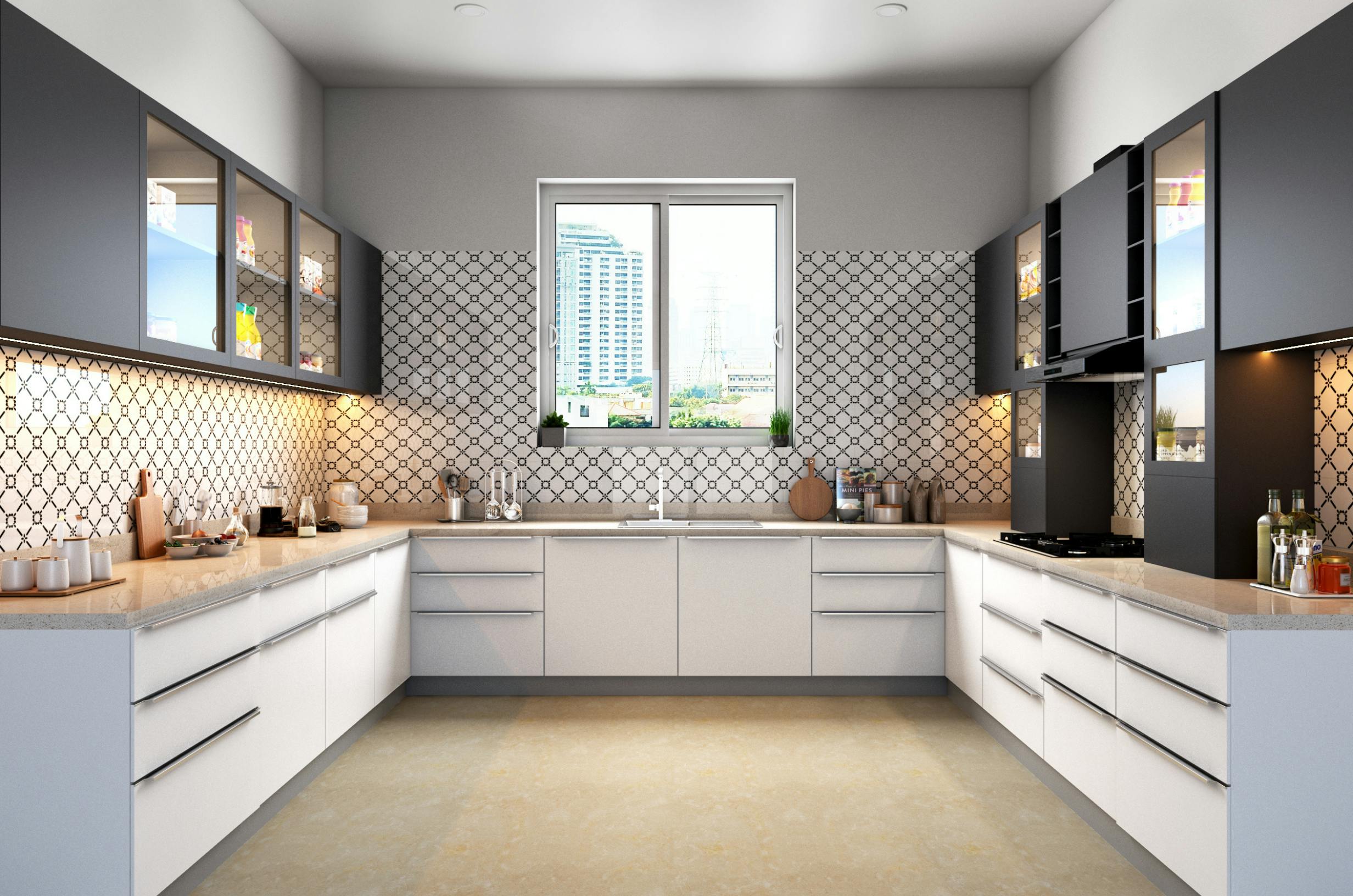 Parallel Kitchen with Breakfast Bar